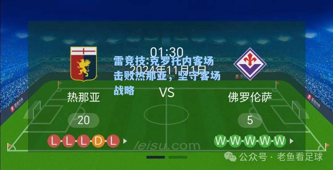 克罗托内客场击败热那亚，坚守客场战略