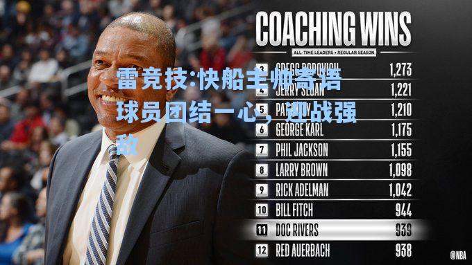 快船主帅寄语球员团结一心，迎战强敌