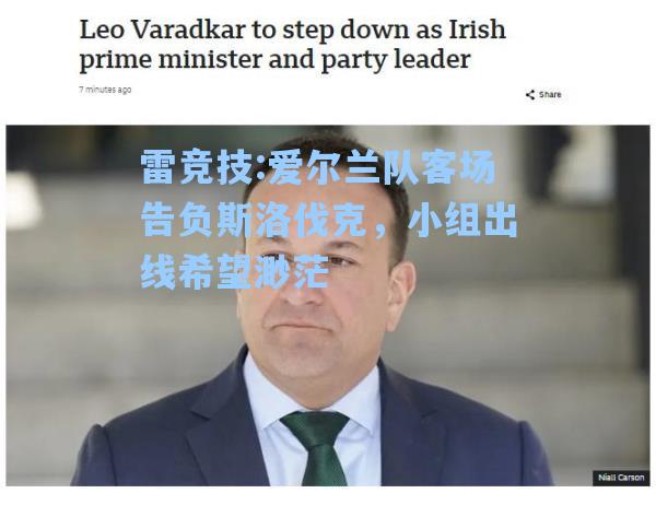 爱尔兰队客场告负斯洛伐克，小组出线希望渺茫